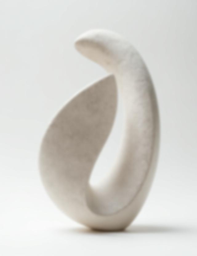 Asymmetrische Keramikskulptur als stilvolles Dekorationsobjekt