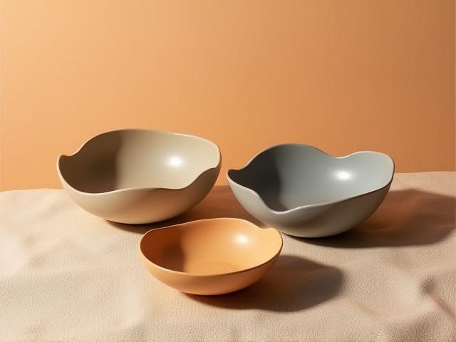Schalen-Set im Wüsten-Design mit organischen Formen.
